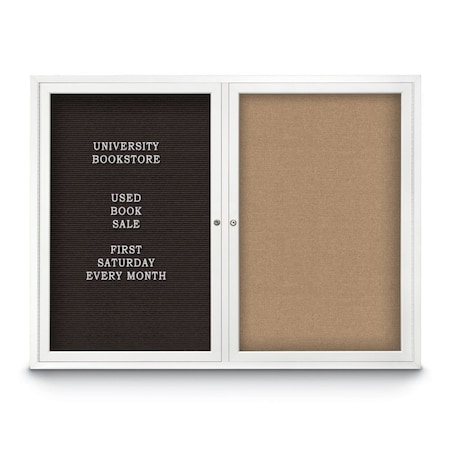 United Visual Products Corkboard, 60"x36", Pearl/Black UV405PLUS-BLACK-PEARL